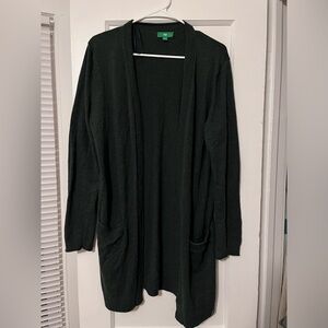 Dark green cardigan